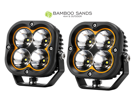Bamboo Sands 5" Square Amber Lights