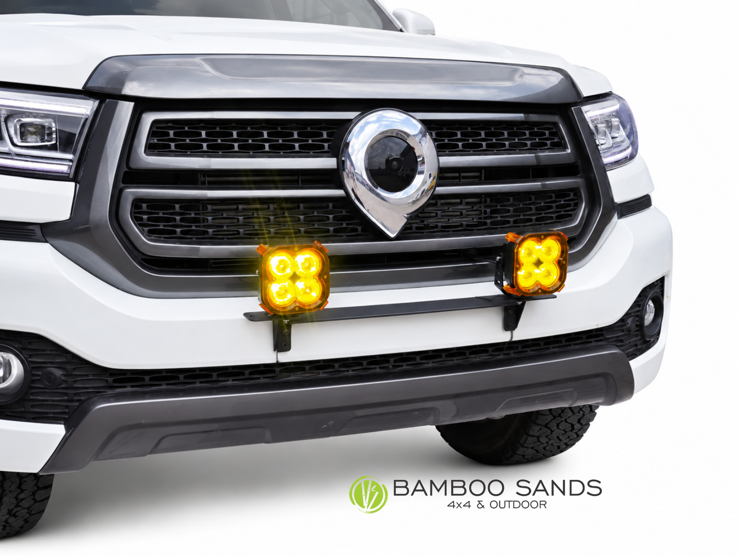 Bamboo Sands 5" Square Amber Lights