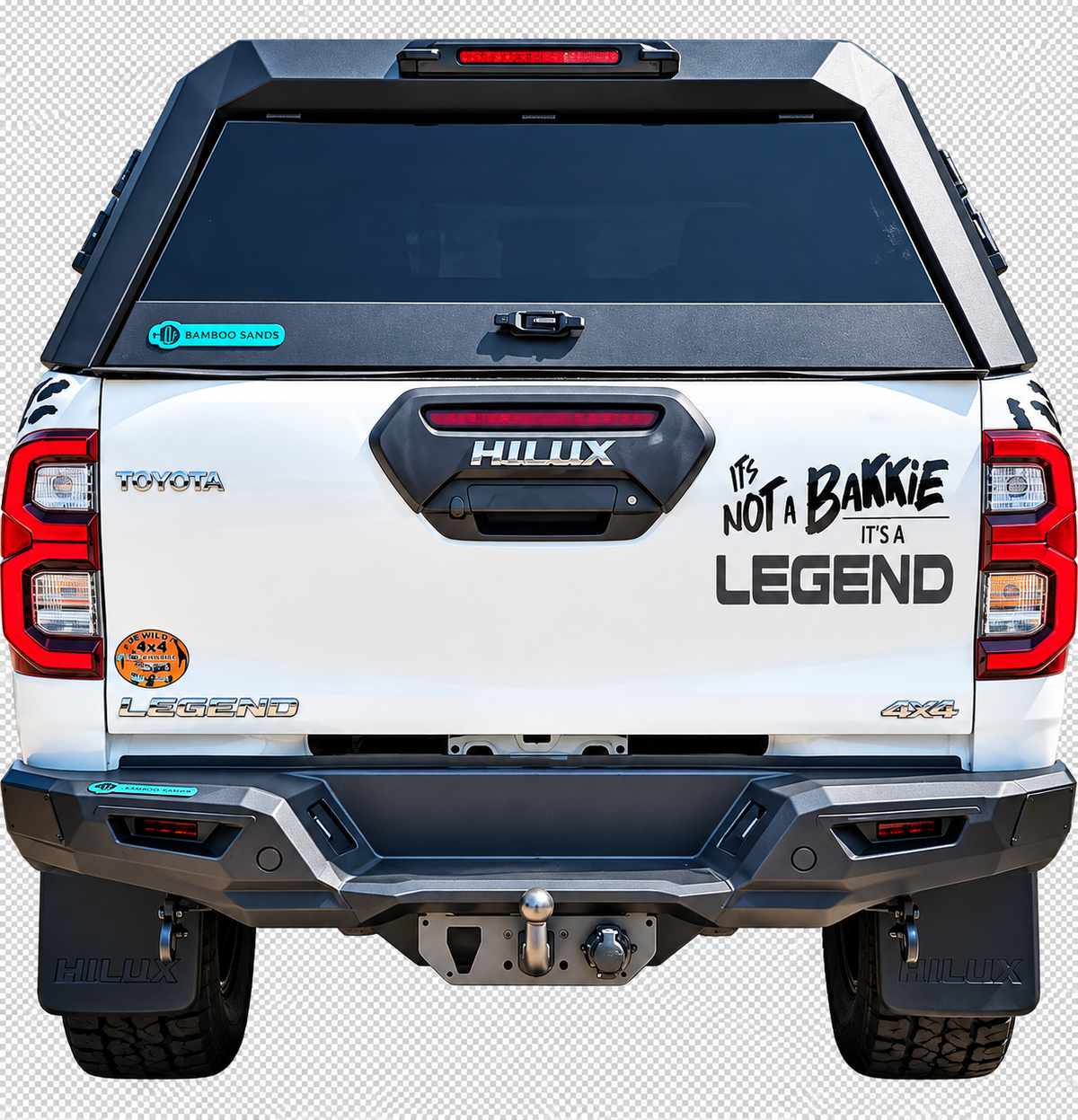 TOYOTA HILUX GD-6 SLIMLINE SILVER FOX REAR REPLACEMENT BUMPER WITH INTEGRATED TOW BAR